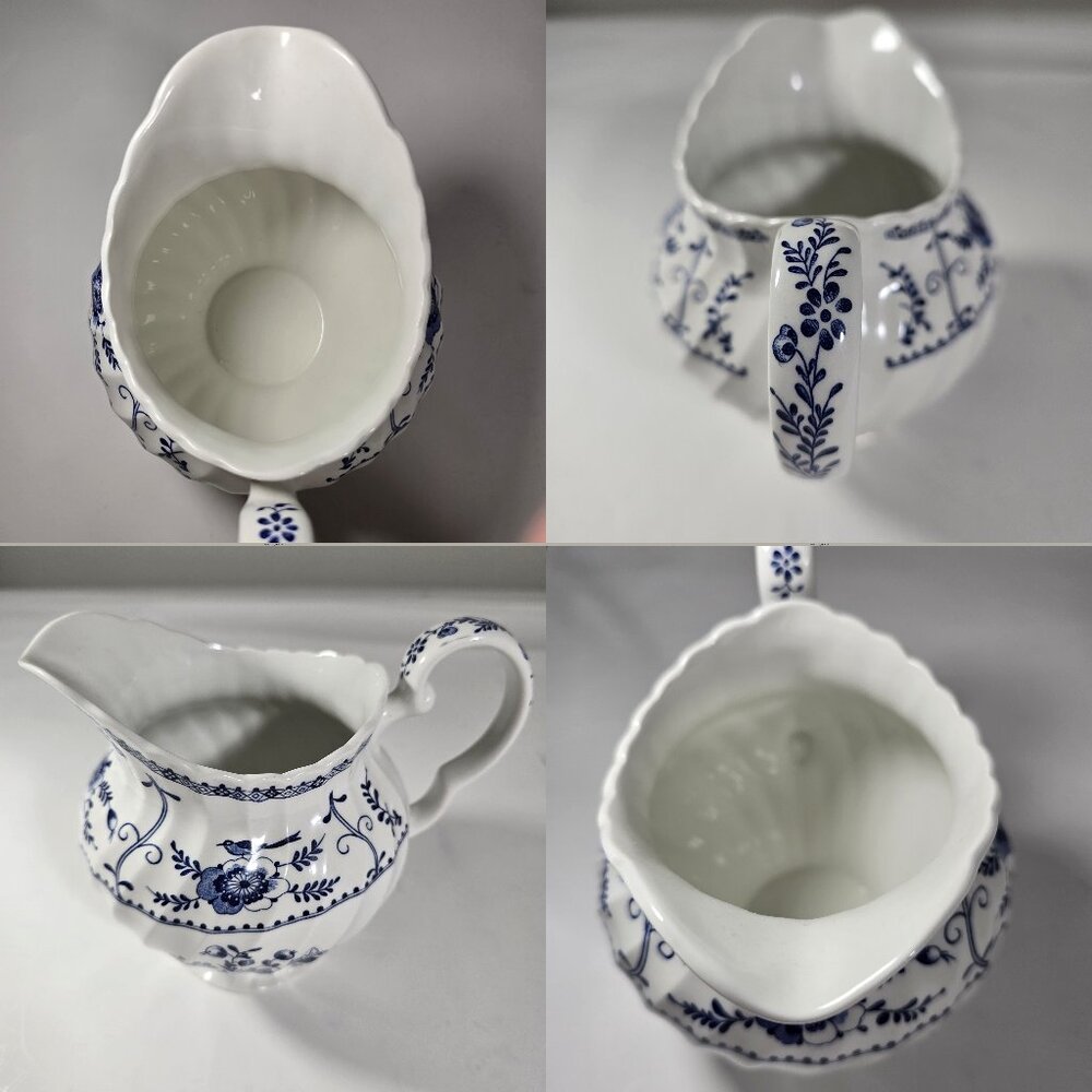 Johnson Bros Indie Blue Tea Coffee Pot Creamer Sugar Pitcher Porcelain Set - Picture 8 of 14